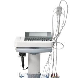 Appareil ECG Mindray BeneHeart R12 sur chariot à roulettes avec interprétation