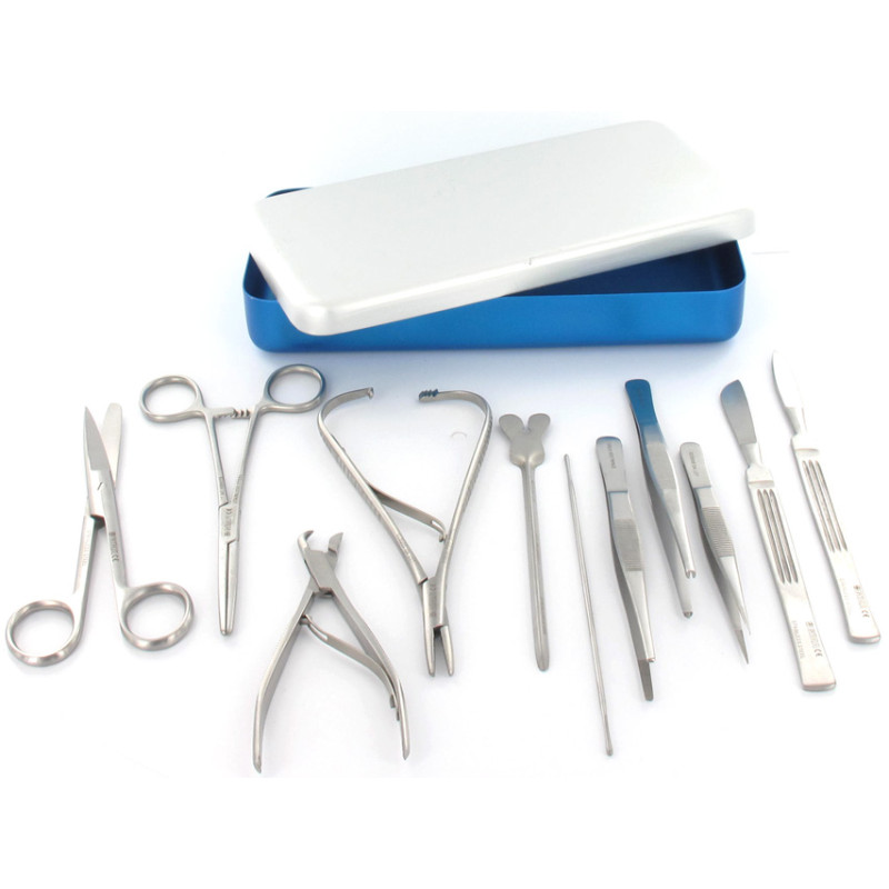 Kit instruments petite chirurgie 11 pièces