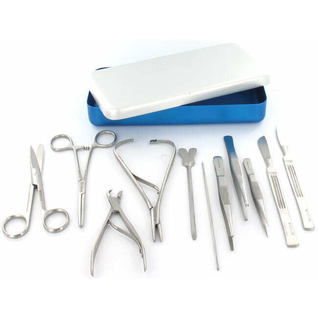 Kit instruments petite chirurgie 11 pi&egrave;ces