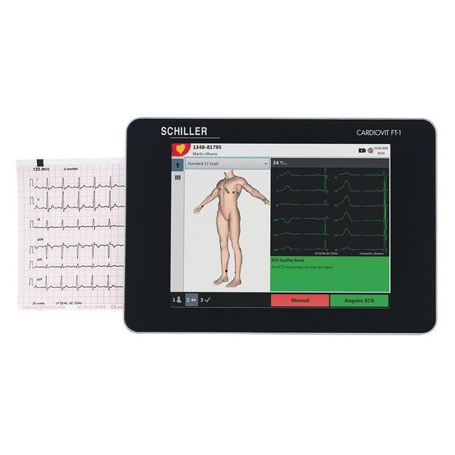 Appareil ECG Schiller Cardiovit FT 1 ECG tactile 12D couleur